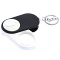 Keychain 15X Foldable Jewelry Loupe Magnifier Microscope Glass Lens with LED Light