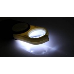 Mini Folding Portable 15X Magnifying Glass Lens Handheld Pocket Key Ring With LED Light Reading Eye Loupe Keychain Magnifier