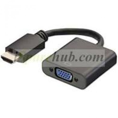 HDMI male to VGA female Converter Adapter Cable Black 