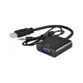 HDMI to VGA with Audio Converter Adapter Cable Black 