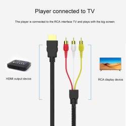 HDMI to 3RCA Adapter Cable Video Audio Converter Transmitter Component AV for HD TV 1080P