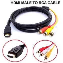 HDMI to 3RCA Adapter Cable Video Audio Converter Transmitter Component AV for HD TV 1080P