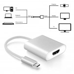 USB Type C to HDMI, 4K 30HZ USB 3.1 Male to Female Type C(USB-C) to HDMI Cable/Adapter  - White