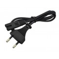 Laptops, Printers, PC, Monitors 2 Pin Power Cable For Laptop Adapter 1.5 Meter (Not For Shaving Trimmers) Black
