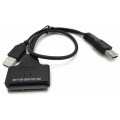 SATA To USB Connector Adapter Cable For Portable 2.5" Hard Disk & SSD,LAPTOP,COMPUTER Media Streaming Device  (Black)