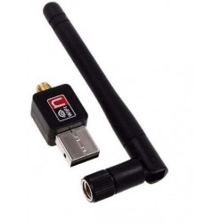 USB 802.11N Wi-Fi Wireless LAN Network Card Adapter with Antenna (Multicolor)