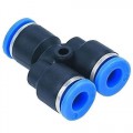 PUY 14mm Equal Y  Union Pneumatic Connector PY Push in Three Way Quick Fitting Air Tube 2Pcs  