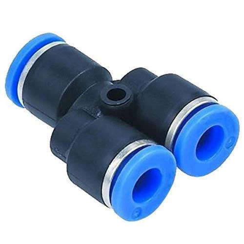 PUY Equal Y  Union Pneumatic Connector PY Push in Three Way Quick Fitting Air Tube 2Pcs  