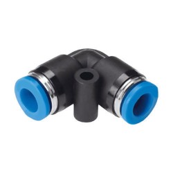 PUL 8mm Equal Elbow Union Pneumatic Connector Push in Two Way Quick Fitting Air Tube 2Pcs  