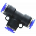 PUT 8mm Equal Tee Union Pneumatic Connector Push in Three Way Quick Fitting Air Tube 2Pcs  