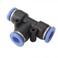 PUT 16mm Equal Tee Union Pneumatic Connector Push in Three Way Quick Fitting Air Tube 2Pcs  