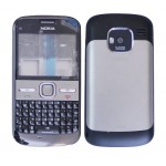 For Nokia  E5 Full Body Battery Back Panel Housing with Keypad : Black 