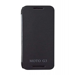 For Motorola Moto G3 3rd Gen Flip Cover (Black)