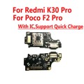 For Xiaomi Redmi K30 Pro / Mi Poco F2 Pro Charging Type C USB Mic Sim Connector PCB Flex Board (With IC )