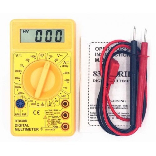 DT830D Small Digital Multimeter AC/DC Ammeter Resistance Capacitance
