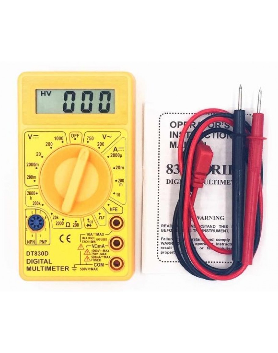 Digital LCD Multimeter DT-830D AC DC Voltage Current Resistance