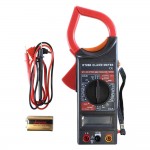 266 Digital Clamp Meter Non-Contact Multimeter for Measuring DC & AC Voltage, AC Current, Resistance, Diode + Continuity Buzzer + Data Hold + Insulation 