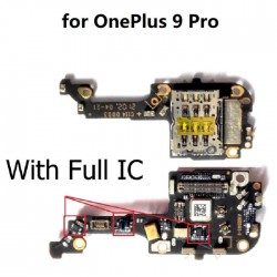 For OnePlus 9 Pro Sim Card Tray Reader Slot Socket Connector Microphone Sub Board Flex