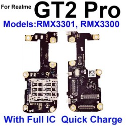 For Realme GT 2 Pro 5G SIM Card Reader with Mic Flex Sub Board Module 