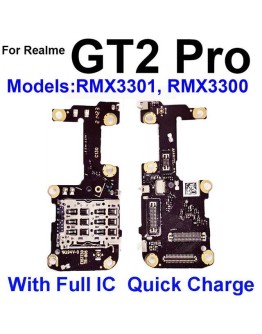 For Realme GT 2 Pro 5G SIM Card Reader with Mic Flex Sub Board Module 