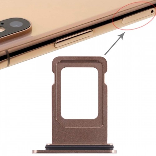 For Apple iPhone XS Sim Card Holder Slot Nano Sim Tray Replacement (Gold)