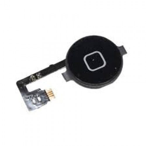 for Apple iPhone 4 Home Key Button Switch Flex Cable Replacement : (Black)