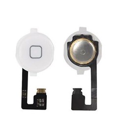 For Apple iPhone 4 Home Key Button Switch Flex Cable Replacement : White 
