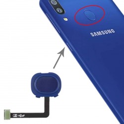 For SamSung Galaxy M30 M305F SM-M305F Touch Fingerprint Sensor Home Key Back Menu Button Flex Cable (Black)