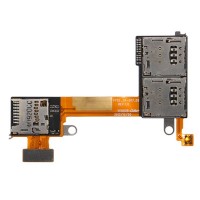 For Sony Xperia M2 Dual D2302  Sim Card Reader SD Slot Tray Holder Flex