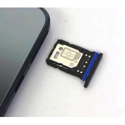 For Vivo V23e 5G  Dual Sim Card Tray Slot Holder Adapter : Blue